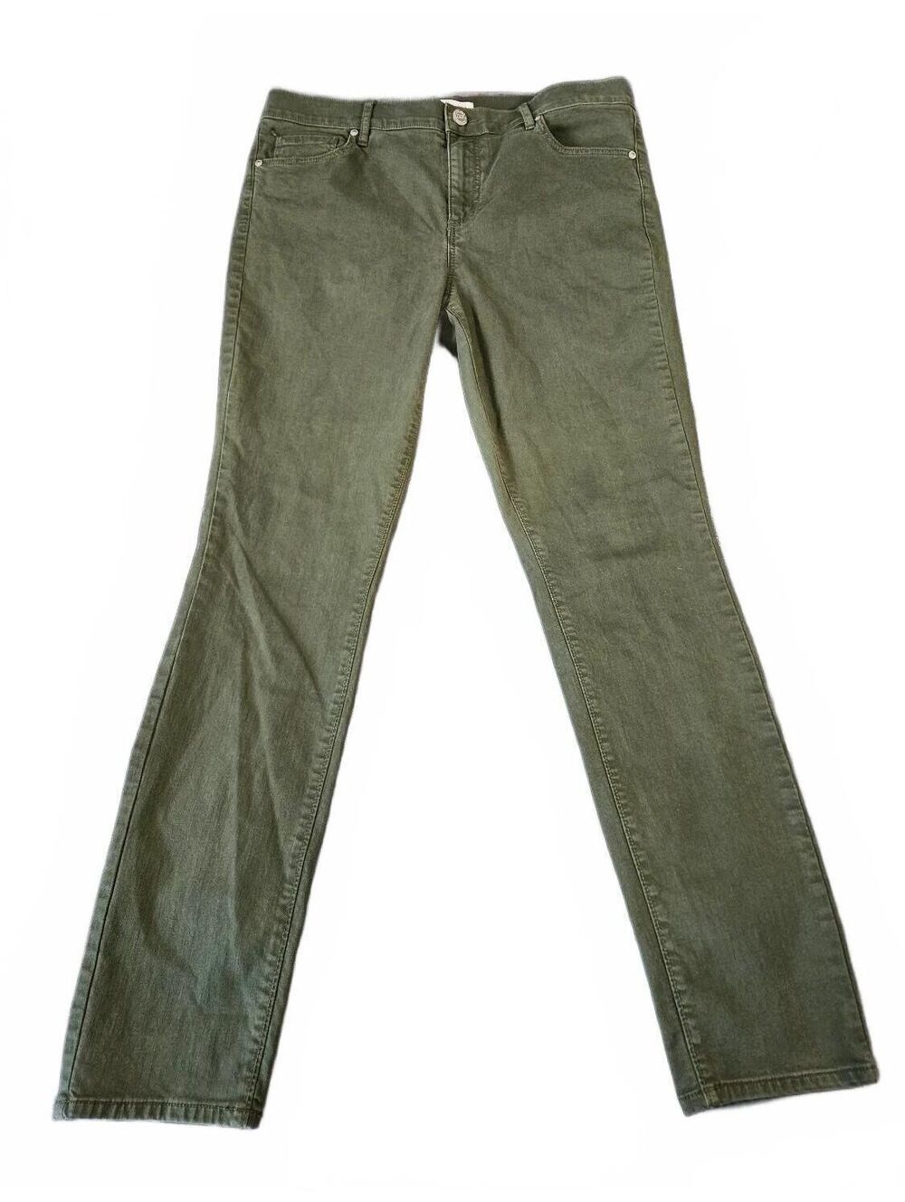 LOFT Olive Green Straight Leg Pants, Size 10